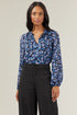 Mirtha Floral Split Neck Blouse